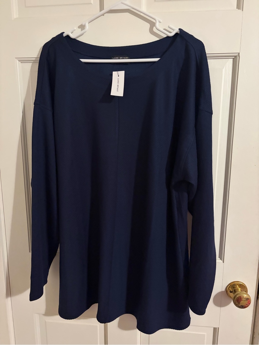 Lane Bryant Navy Long Sleeve Pullover Top